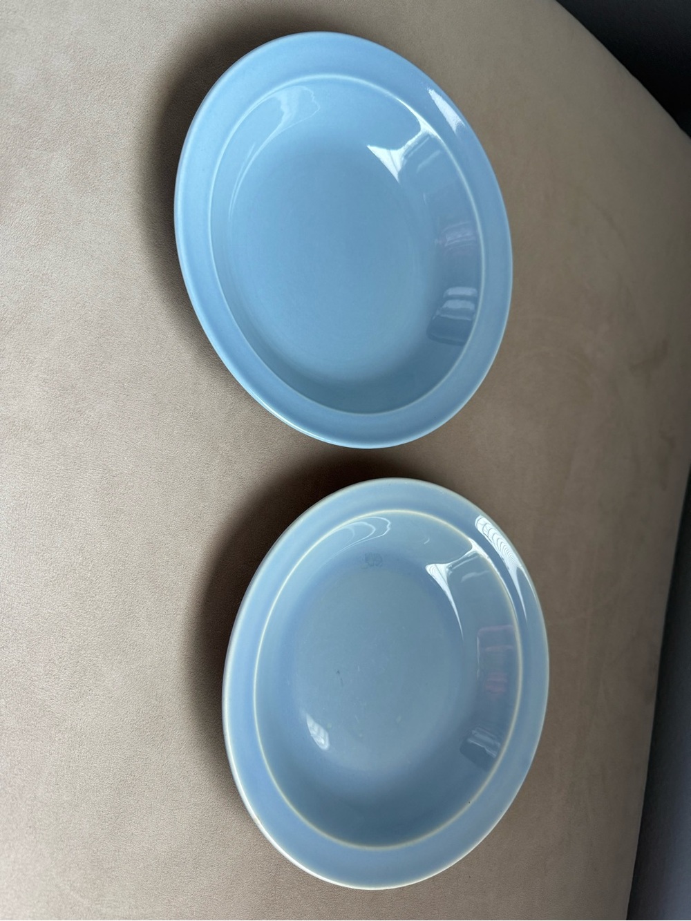 Pastel Blue Ceramic Bowls - Salad Dinner Bowl - 8” Possibly Lu-Ray
